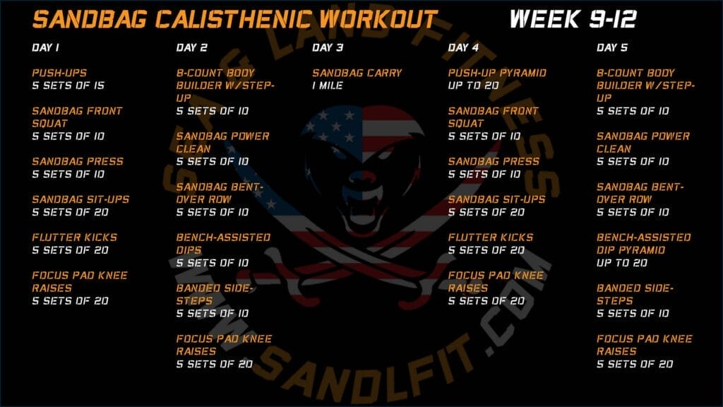 Sandbag Calisthenic Workout Page 3